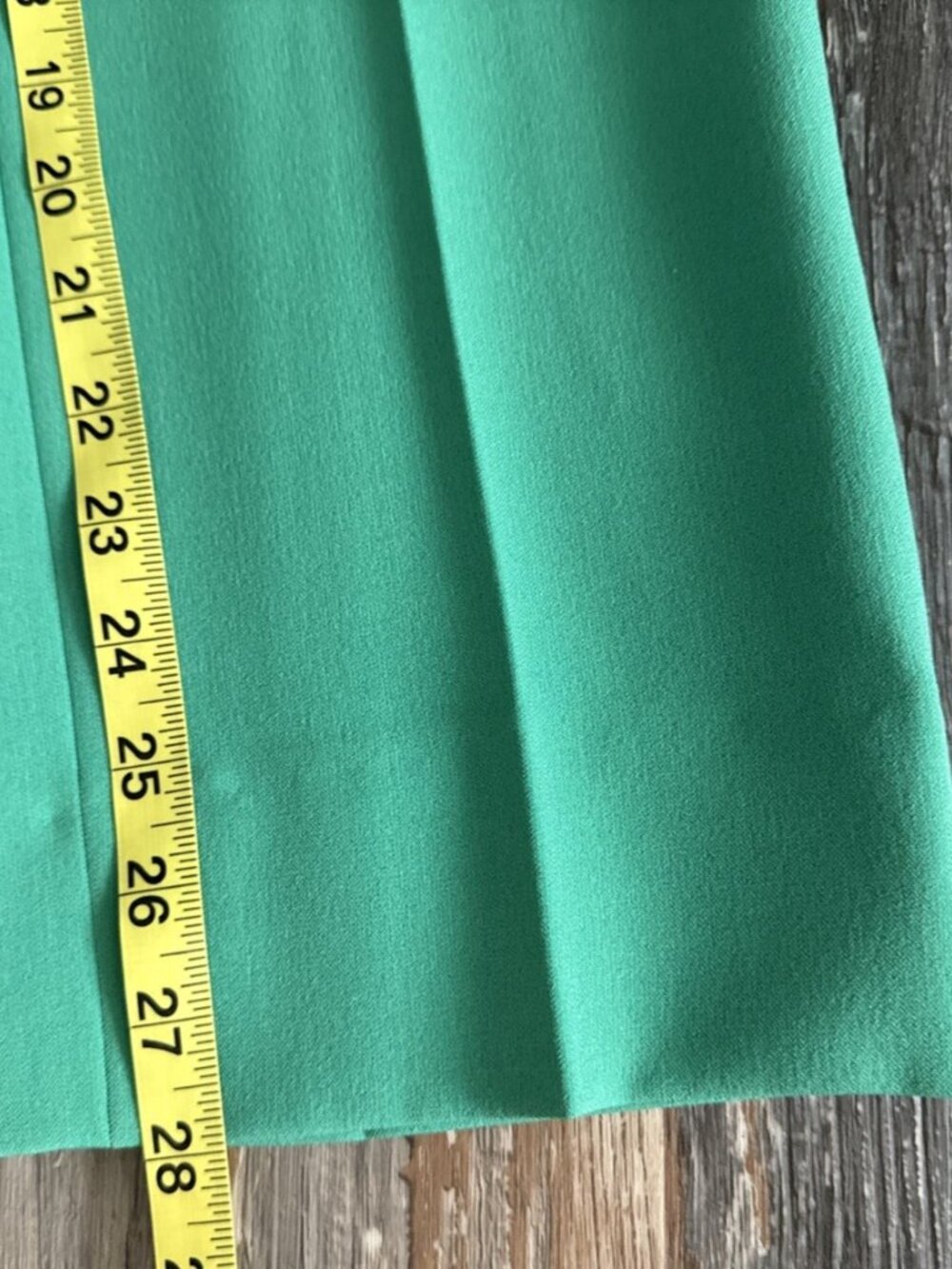 Preston & York Skinny Leg Dress Pants Size 6 Green Stretch Side Slit 33x28 NEW - Picture 7 of 9